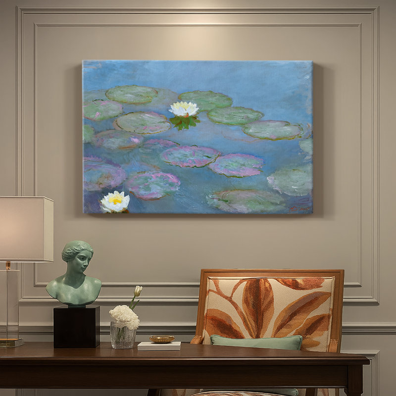 Water Lilies -Claude Monet-Gallery Wrapped Canvas-c. 1897–1899, 18x27