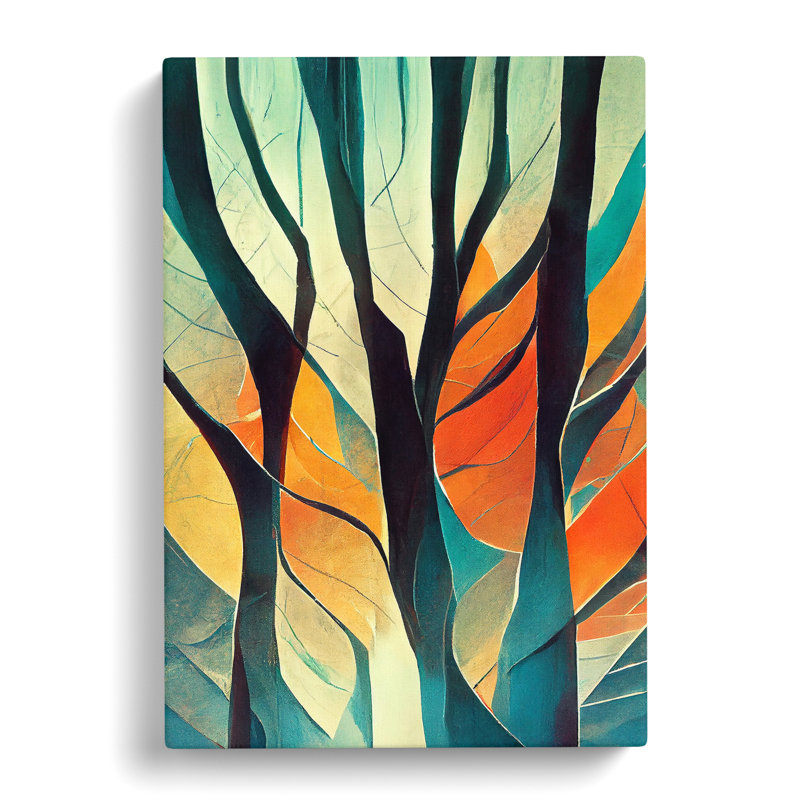 The Abstract Trees No.3 - Print, No Matte, 50cm H x 35cm W, Wrapped Canvas