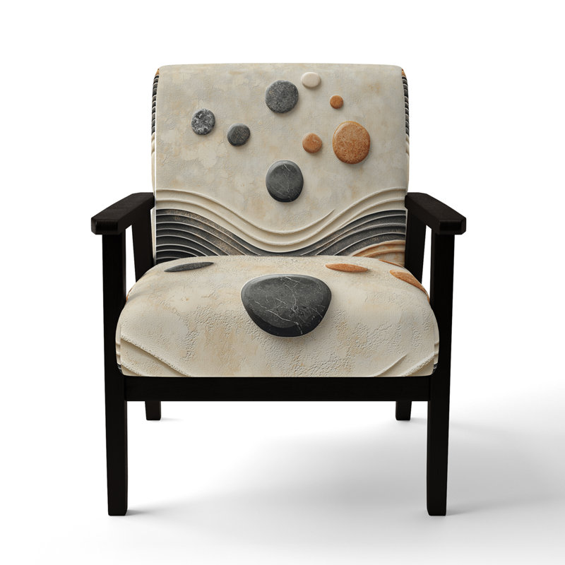 Chaise d'appoint Meditation - Fauteuil Zen Garden, Black Square Arms