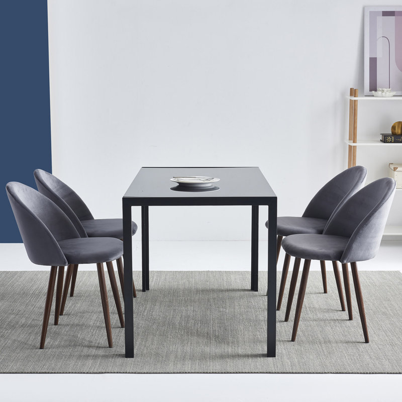 4 - Person Four Leg Dining Set, Teal