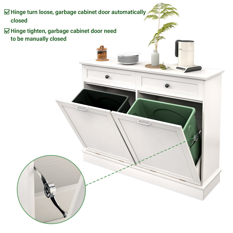 Armoire de cuisine à double basculement, Blanc