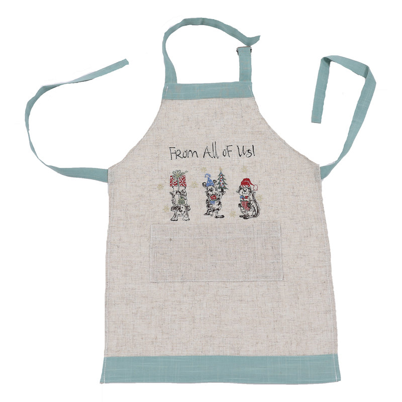 Tablier brodé pour fête pour fêtes, Adulte