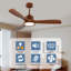 Ventilateurs de plafond en bois 52 pouces avec lumières et télécommande