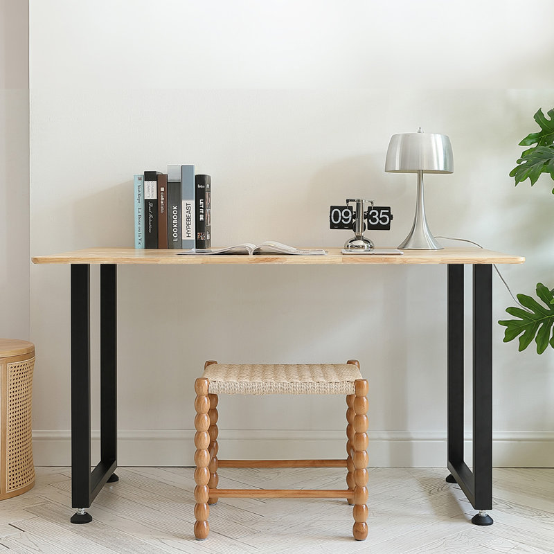 28 Inch Black Adjustable Steel Office Table Legs Set of 2