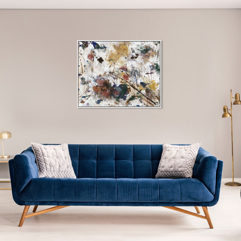 Elegant Bold Paint Splatters Print by Oliver Gal, 25" H x 29" W, White Floater Framed