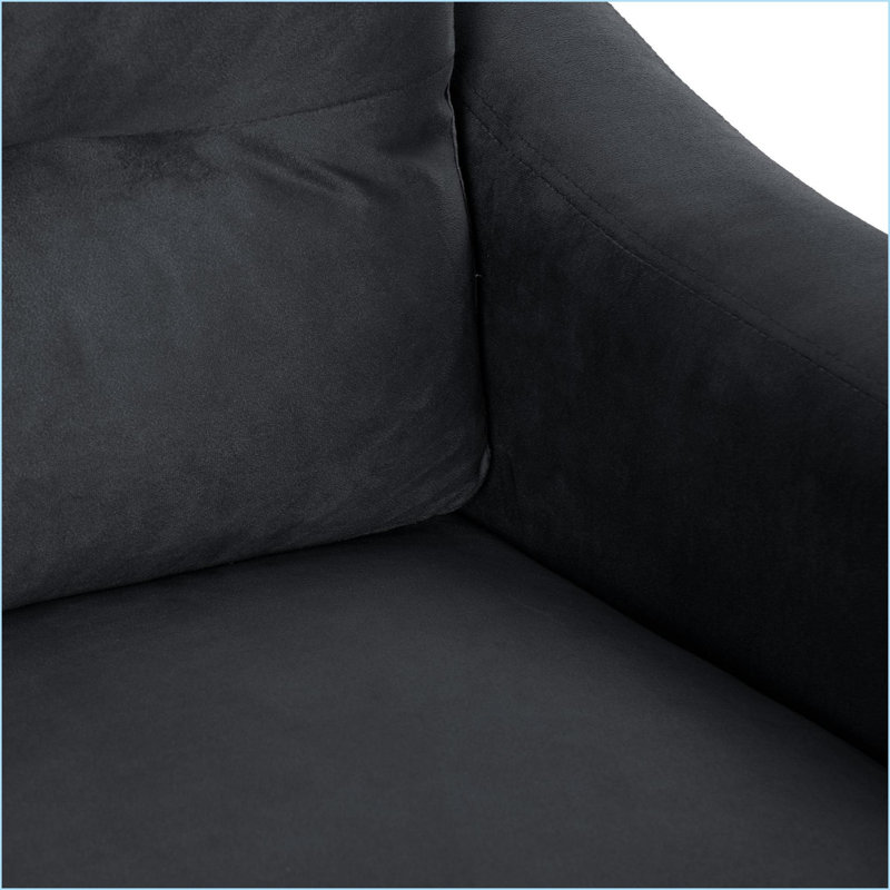 Ensemble de canapé modulaire 3 pièces, canapé de salon moderne 1 + 2 + 3 avec tissu de flanelle et amp; Structure en bois massif | Standard | Gris anthracite