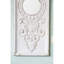 2 grands panneaux muraux en bois de 17 po x 48 po, blanc vieilli et miroir