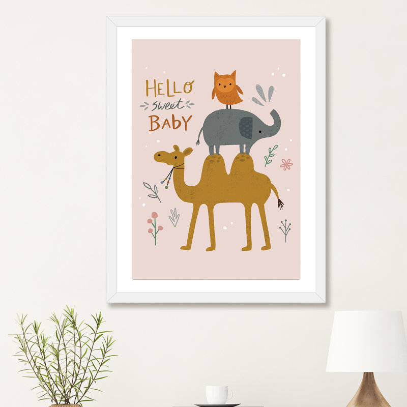 «Baby Animal Menagerie V» par Mark Nesmith - reproduction d'art, H 24 po x l 16 po x P 1 po, Papier blanc, Blanc