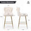 Maghull Upholstered Counter Stool with Metal Frame-71939499