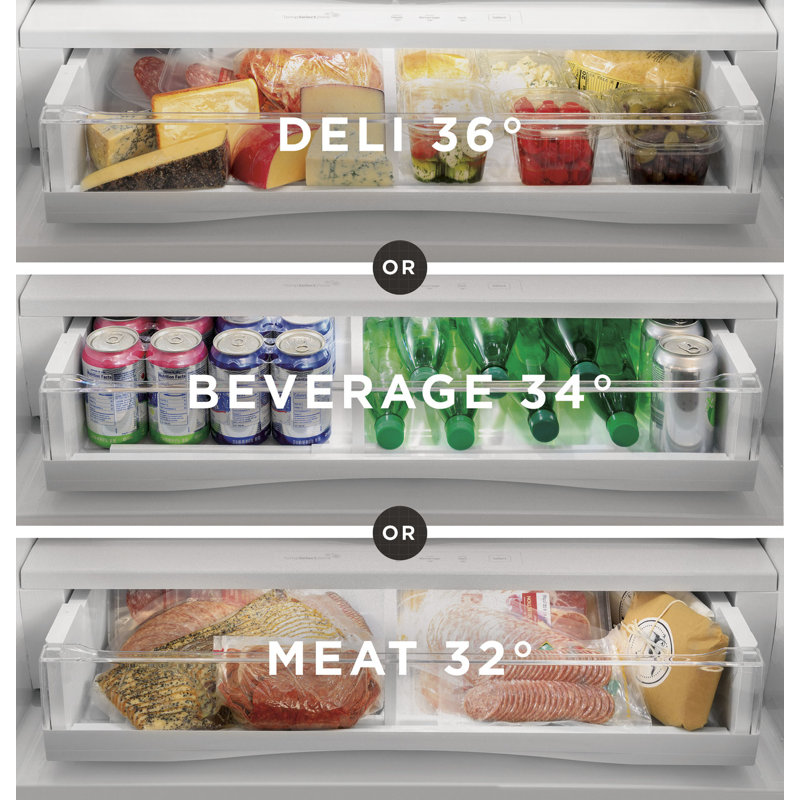 36" Energy Star® French Door 22.1 cu. ft. Refrigerator with Hands-free Autofill, Fingerprint Resistant Stainless Steel