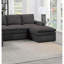 Canapé modulaire 6 pièces en suède de couleur vison, style contemporain et confortable - 2 x un fauteuil, tissu en suède sans accoudoirs-138233082