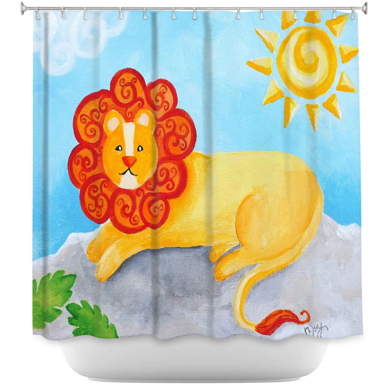 Rideau de douche simple lion