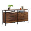 Commode double 6 tiroirs l 65 po