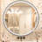 Akhiya Black Metal Frame LED Round Vanity Mirror with Lights, with Anti-Fog Dimmable Function-70405718