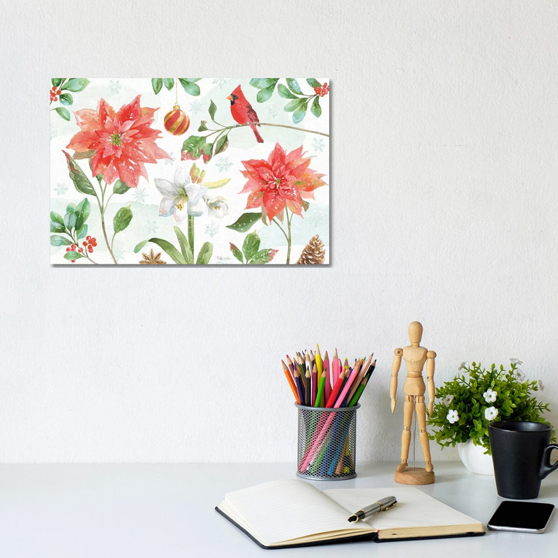Holiday Flora IV 1 Piece Wrapped Canvas Wall Art, 20.32 cm H x 30.48 cm W