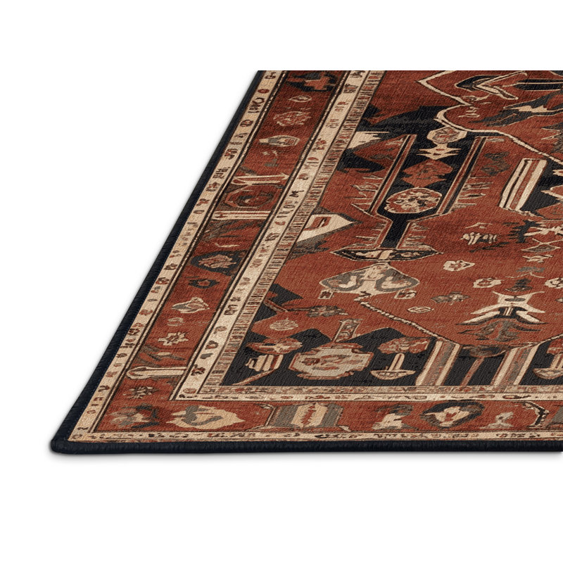 Tapis brun lavable à la machine, Rectangulaire 2 pi x 3 pi