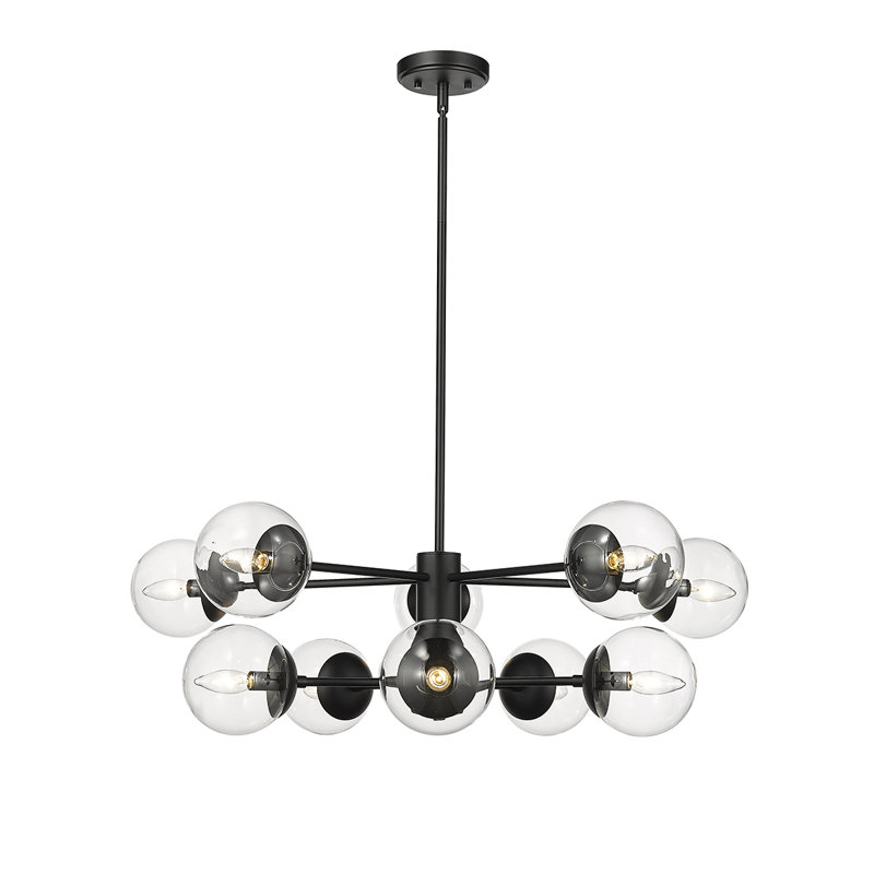 Avell 10 - Light Dimmable Sputnik Modern Linear Chandelier