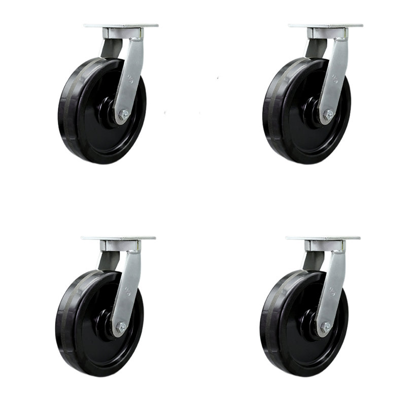 Ensemble de roulettes pivotantes extra-robustes avec serrures pivotantes 4 pièces