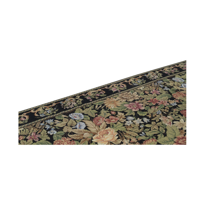 Hand-Knotted High-Quality Black and Brown Area Rug