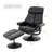Meleri 26" W Faux Leather Swivel Recliner and Ottoman with Metal Base