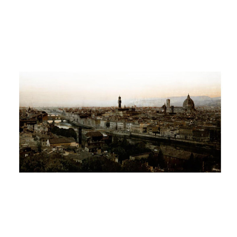 Firenze Print by Jordan Thurston, Glass Coat, 40" H x 80" W x 1.5" D