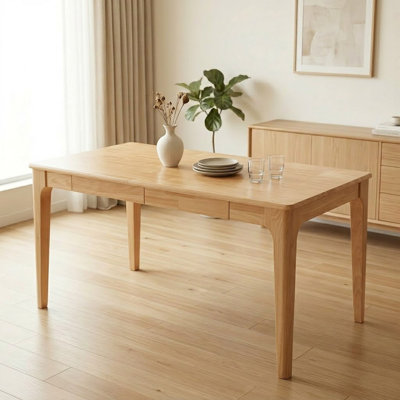 Bureau en bois massif 47 po avec 3 tiroirs pour bureau à domicile 47 po