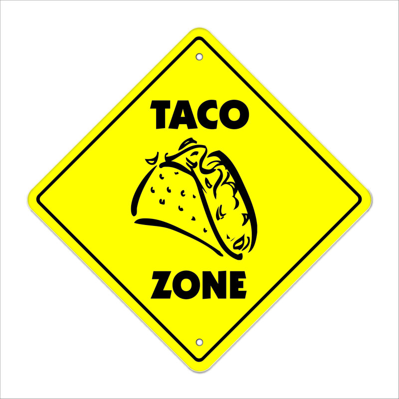Panneau de cuisine en forme de taco Crossing