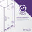 Passion 30'' - 30'' W x 72'' H Hinged Frameless Shower Door with Clear Glass-50266329