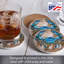 Sous-verres ronds bleus crabe bleu