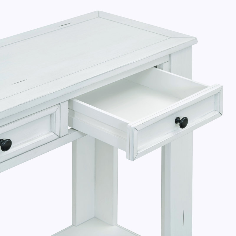 Arlesia 63'' Console Table, Antique White