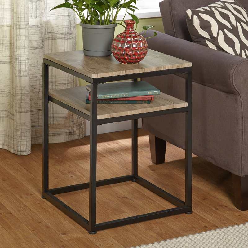 Harland 17.12'' W Nightstand, White / Espresso