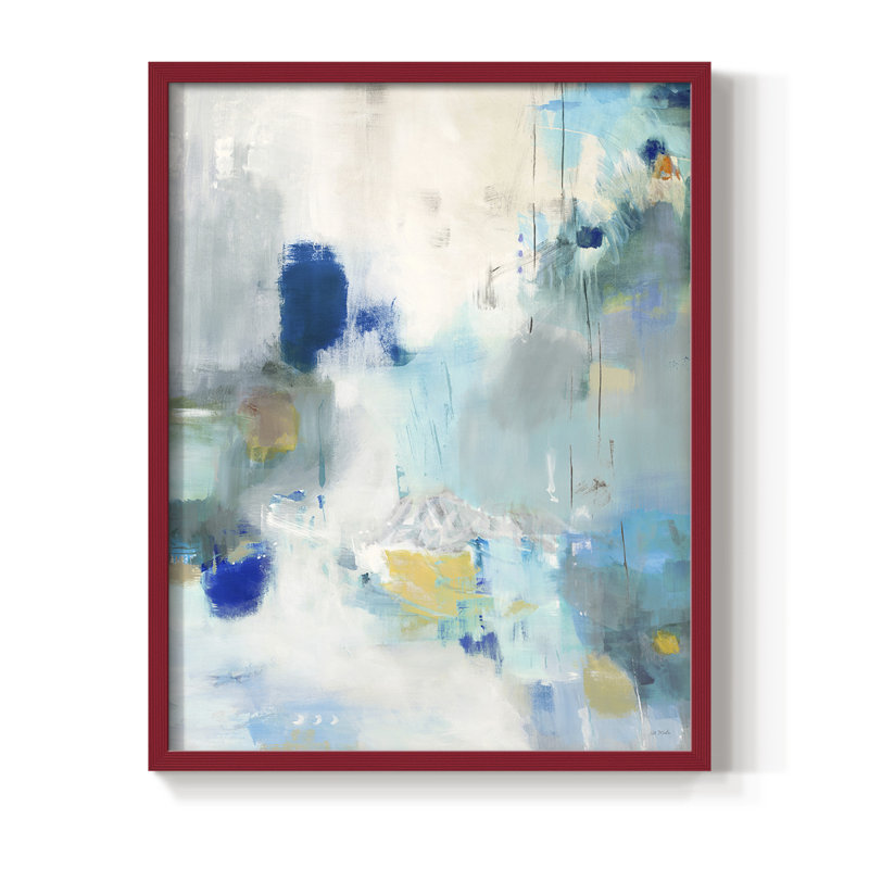 Reproduction encadrée Celeste Motion II - bois massif, Rouge, H 10 po x l 8 po