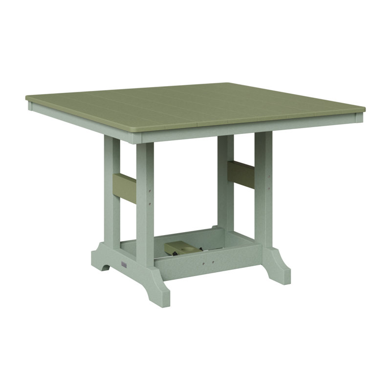 Garden Classic Outdoor Square Bar Table, Sage, Seafoam