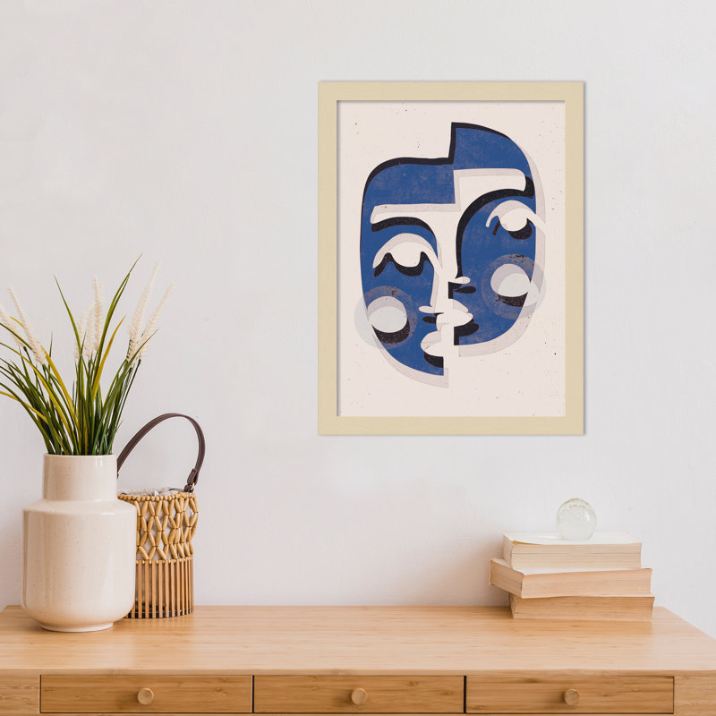 «The Blue Mask» par Treechild - impression d'un seul cadre, Brun, H 17 po x l 13 po x P 1 po
