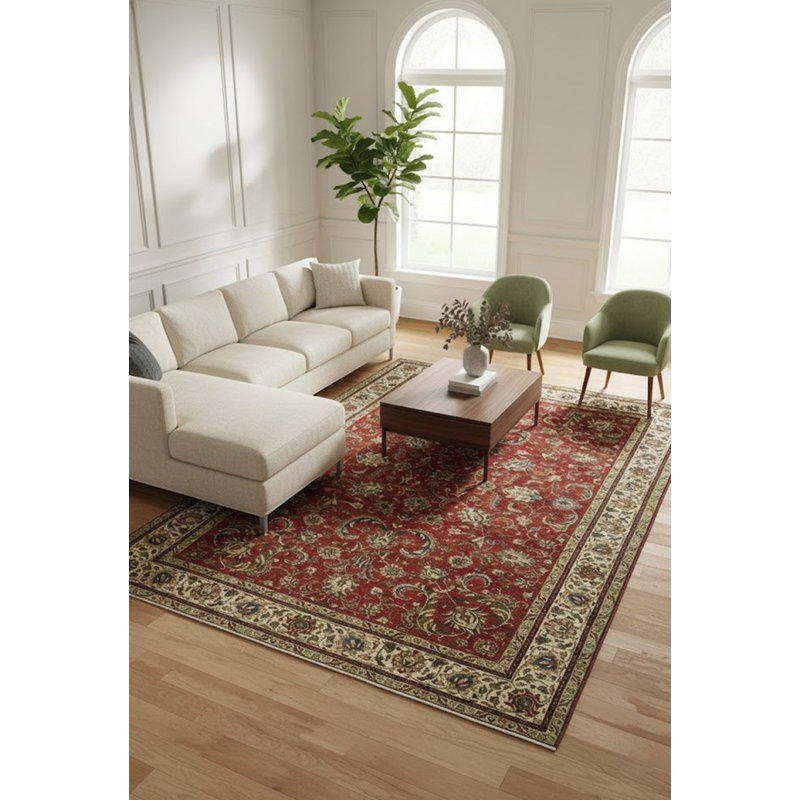 Tapis oriental rouge rétro fait à la main 9 pi 5 po x 15 pi 4 po