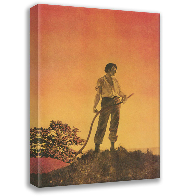 «Harvest» par Maxfield Parrish, toile tendue avec châssis, H 18 po x l 13 po