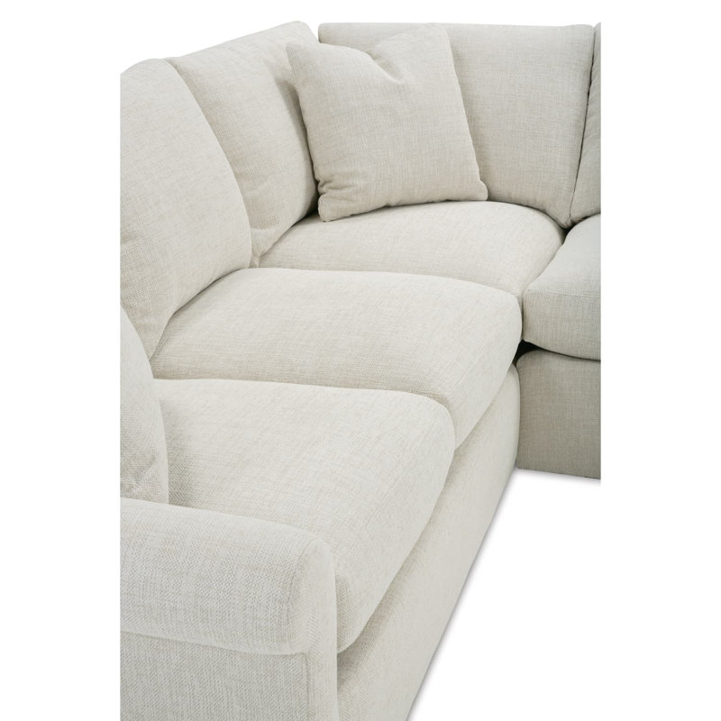 Dorian 2-Piece Sectional, Tan Polyester, Left Hand Facing