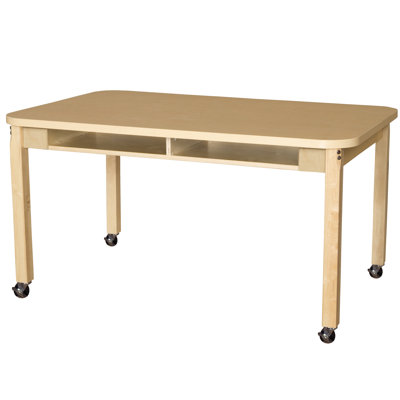 Two Seat Desk with Adjustable Legs 12"-17"