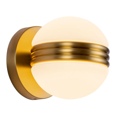 Selene 5-in Gold dimmable LED Wall Sconce