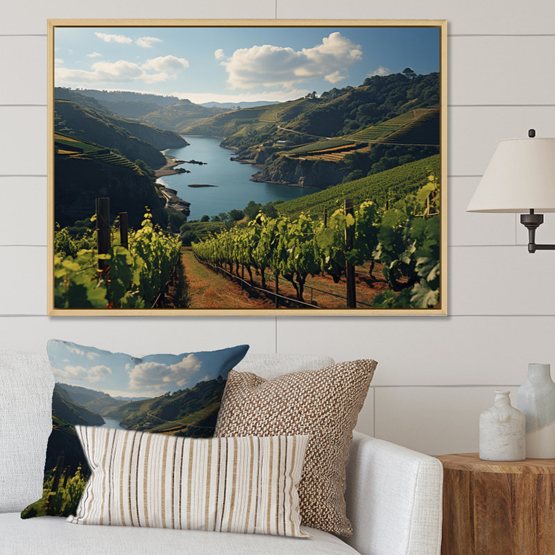 Vignes de Lakeside, H 12 po x l 20 po x P 1 po, Cadre naturel flottant