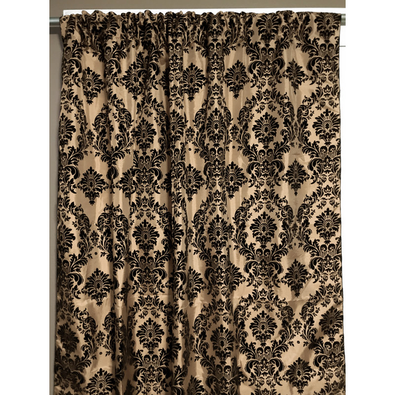 Amboy Semi Sheer Curtain Single Panel, 56" W x 96" L, Brown