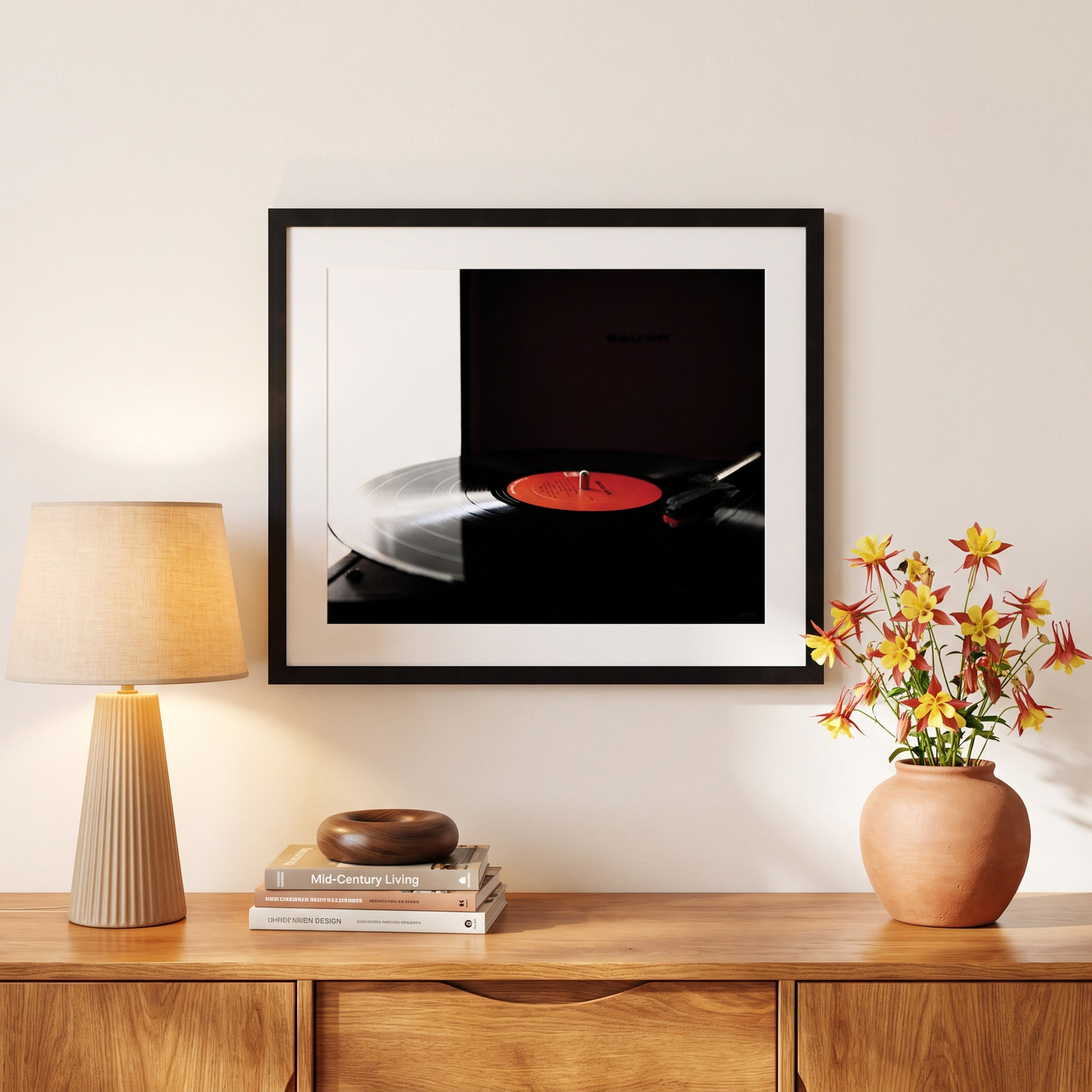 Spin Print by Alicia Abla, 21.25" H x 25.25" W x 0.8" D, Black Framed