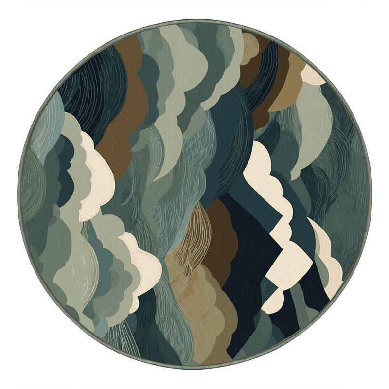 Dusk Glow Rug, Round 6'