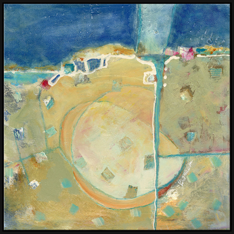 Landscape Study I Giclee On Canvas by Jill Krasner, Black Framed