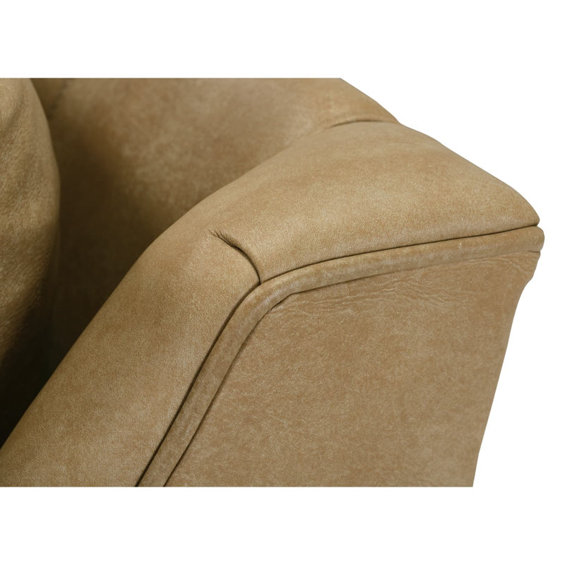 Butterscotch Kara Leather Swivel Glider
