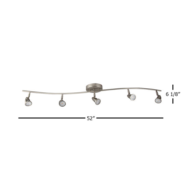 LITTLE TREE Kenzie 52'' -Light Fixed Track Lighting Track Kit with  Dimmable Wayfair