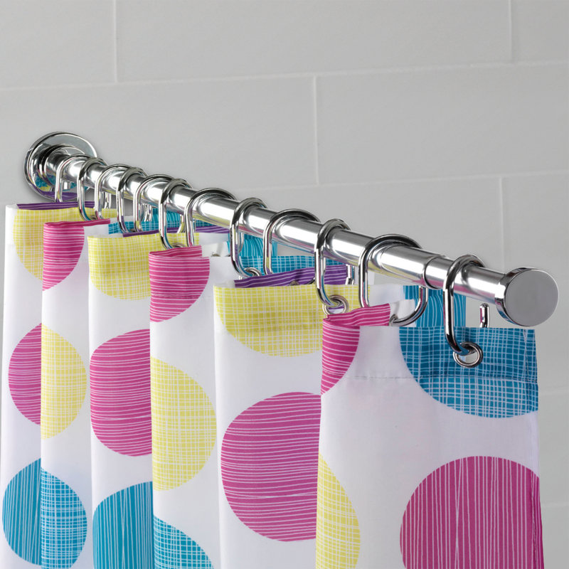 Plastic Shower Curtain Hook, Chrome