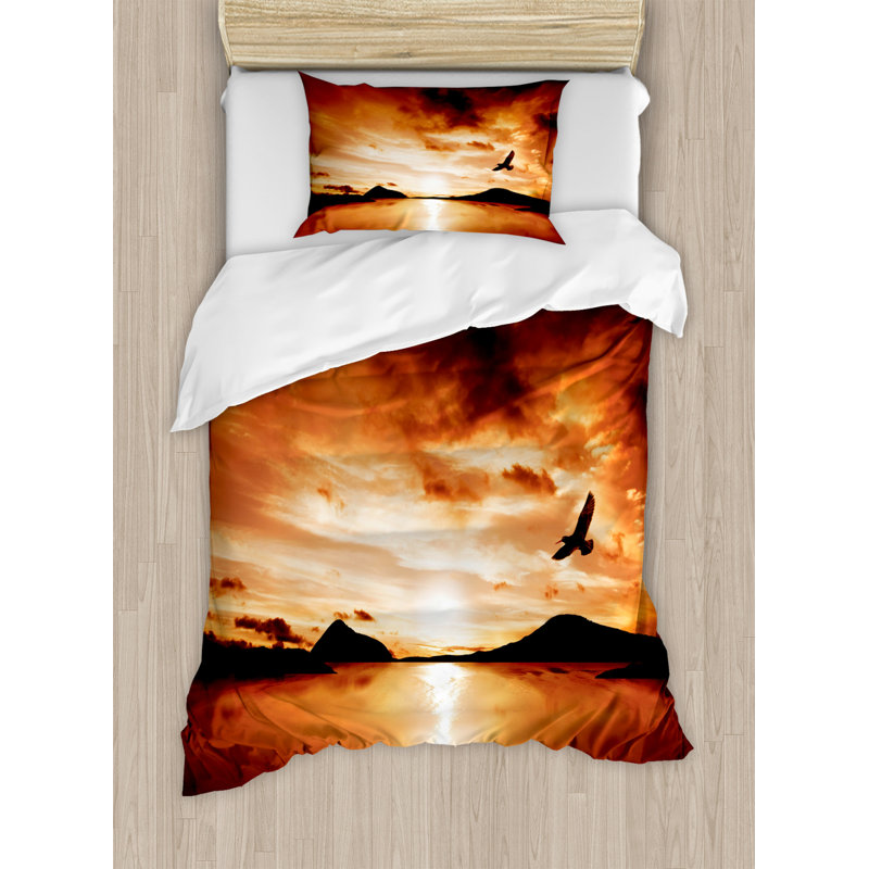 Rustic Polyester Duvet Cover, Twin Duvet Cover + 1 Pillow Sham