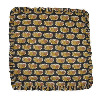 Fabdivine Vintage 18x18 inch Frill Napkin Ideal for Kitchen & Dining Table, set of 4, Elephant