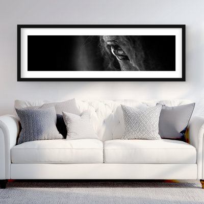 «Black Horse», reproduction encadrée - art décoratif de salon